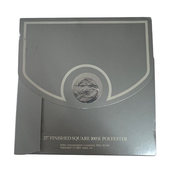 Vintage Totes Rain Scarf 27" Square Hat Band Cowl Turban Accessory Brown New - Picture 2 of 6